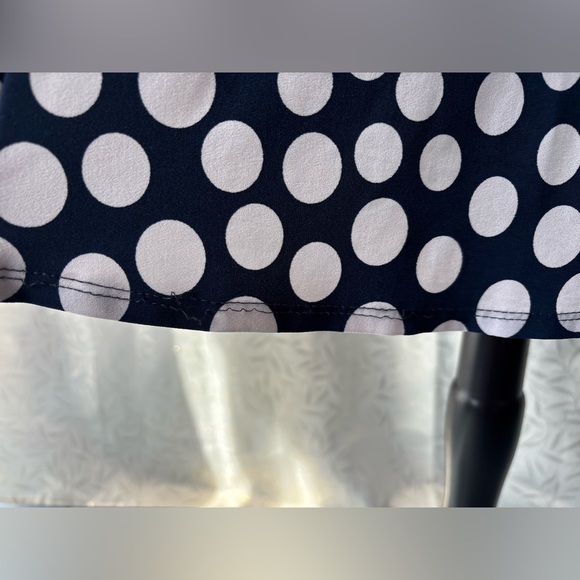 Perceptions Navy and White Polka Dot Midi Dress - Picture 11 of 12